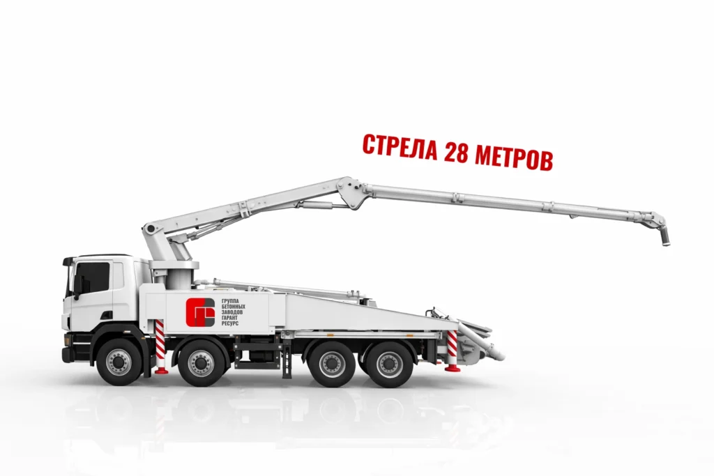 Автобетононасос со стрелой 28 м для подачи бетона на объект в Электроуглях