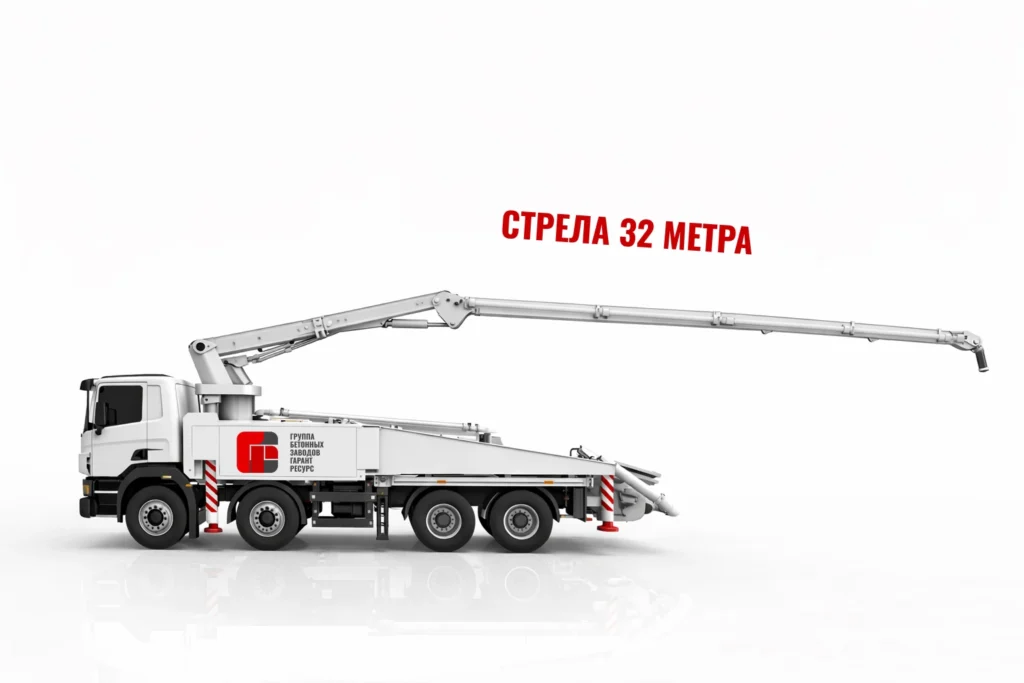 Автобетононасос со стрелой 32 м для подачи бетона в Электроуглях и области